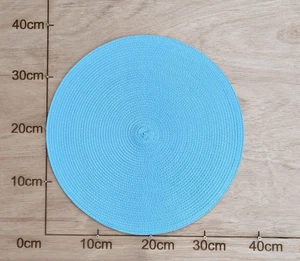 turquoise blue large DIY straw fascinator craft base disc wedding hat supply - Picture 1 of 2