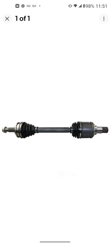 Eixo dianteiro esquerdo CV Lexus Rx350 2010-2015 Toyota Highlander Venza 2009-2015 - Imagem 1 de 1