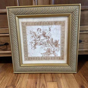 Francesco Solimena Allégorie de l'Eté, Cornice Oro Gilda Stampa Cupidi con Donna - Foto 1 di 16