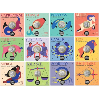 2026 France 12 x € 5 Euro BU Coins - ASTROLOGY - ALL 12 ASTROLOGICAL SIGNS 2026! - Image 1 of 4