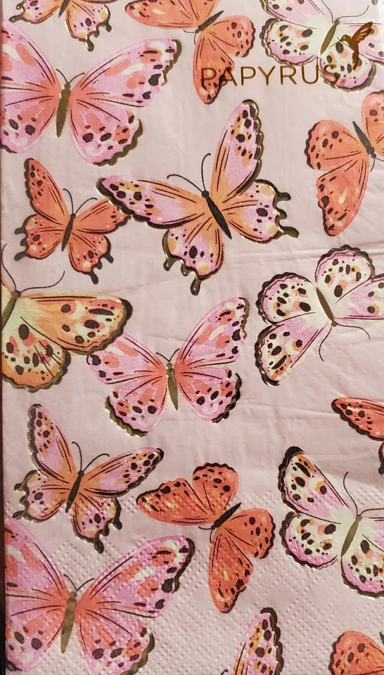 PAPYRUS 32 Papel Mariposa Rosa TOALLAS PARA INVITADOS Servilletas Buffet ~ Envío Gratis  Foto 1 de 1