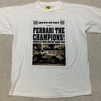 复古 Ferarri 1996 The Champion 英国大奖赛 T 恤 Nice Man 运动 — 第 1/4 张图片