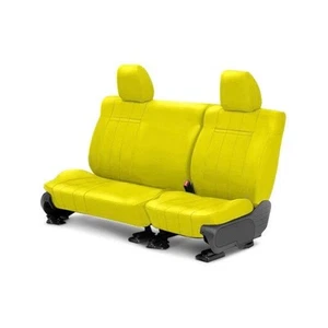 For Jeep Cherokee 84-01 CalTrend NeoSupreme 2nd Row Yellow Custom Seat Covers - Picture 1 of 3