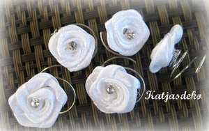 10 Haarspiralen Curlies Viele Farben Haarschmuck Röschen Hochzeit Kommunion - Bild 1 von 29