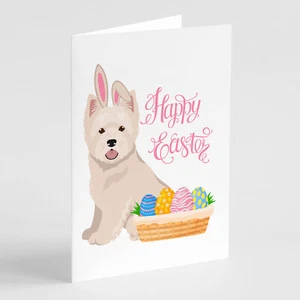 Westie West Highland White Terrier Easter Cards Envelope Pk 8 WDK5112GCA7P - Picture 1 of 3
