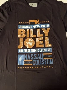 BILLY JOEL SHIRT NASSAU COLISEUM FINAL EVENT LONG ISLAND NY 8/4/2015 SIZE XL - Picture 1 of 9