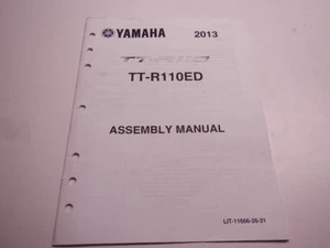 2013 Yamaha TT-R110ED Assembly Manual TT-R110 ED TT-R 110 LIT-11666-26-31 13 - Picture 1 of 4