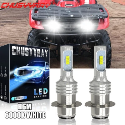 For Honda Foreman 400 450 1997 1998-2004 LED Headlight Kit H6M 6000K Bulbs - Image 1 of 4