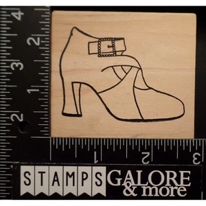 American Art Rubber Stamps DAMEN HOHER ABSATZ WINKELSCHUH STIEFEL SCHNALLE #T48 - Bild 1 von 2