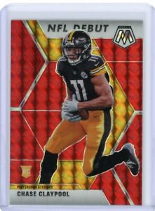 2020 Mosaic Choice NFL Debut Mosaic Fusion Red #278 Chase Claypool #66/80