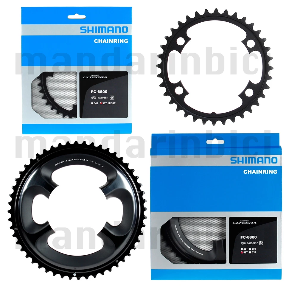 Shimano Ultegra Fc-6800 110mm BCD 4 Arm Chainrings - 52t & 36t MB