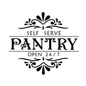 SUPERDANT Pantry Theme Wall Stickers Vintage Flower Texture Wall Decals Lette... - Picture 1 of 8