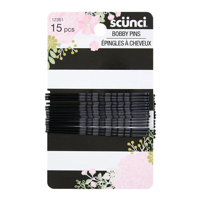 Scunci Bobby Pins, 15 Pack, Brown or Black - Image 1 of 4