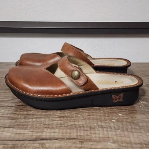 Zapatos mules Alegria Kamila de cuero sin cordones para mujer talla 38 (8-8,5) marrón - Imagen 1 de 9