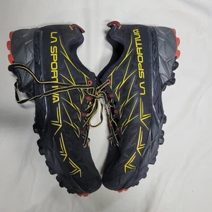La Sportiva Akyra Trail Running Shoes Women’s Size 11 Black Yellow Red UK 10 - Picture 1 of 11