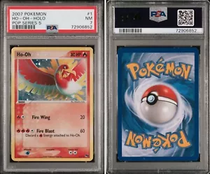 2007 Pokemon - Ho-Oh + Lugia (2 cards) - Holo - Pop Series 5 - PSA 7 - Picture 1 of 2