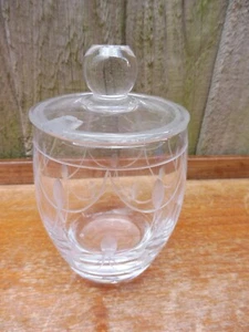 Stuart Crystal "TAMARA" Small Jam Pot & Lid 12 cm Tall Excellent Condition - Picture 1 of 1