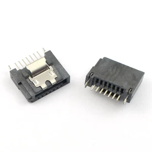 2Pcs Sata 7 Pin 7P DIP Straight Female Connector Interface Socket For Hard Drive - Picture 1 of 9