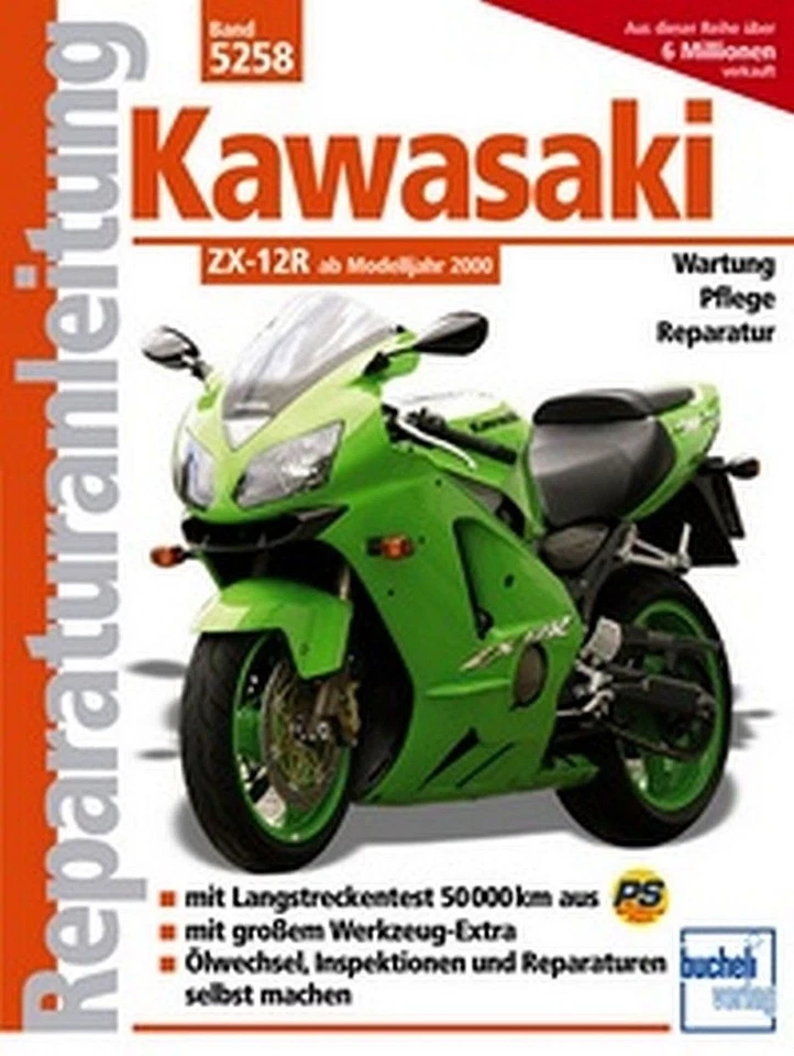 Manuale di Riparazione Istruzioni Kawasaki ZX 12-R 2000, 2001, 2002 - Immagine 1 di 1