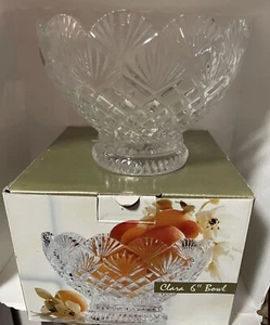 Imperial Crystal - Clara Collection 6” Bowl (#2501-6) - Imported From Slovakia - Picture 1 of 6