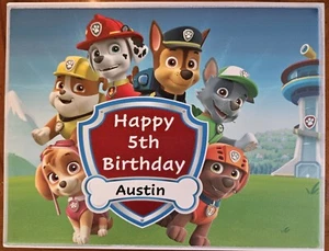 Paw Patrol Gang edible cake topper icing/frosting sheet image decoration - Picture 1 of 1