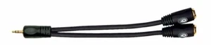 D'Addario 1/8 Inch Male Stereo to Dual 1/8 Inch Female Stereo Adaptor - Picture 1 of 1