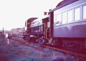 8x10 COLOR PHOTO NY CENTRAL PUTNAM DIV RS-3 8259 YORKTOWN HTS LAST TRAIN 5/29/58 - Picture 1 of 1