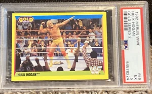1992 Merlin WWF #86 Gold Series 2 HULK HOGAN PSA 5 Mint 📈🔥 POP 1 - Picture 1 of 5