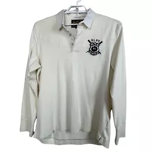 Rugby Ralph Lauren Long Sleeve Crest RLFC Vintage Slim Fit Ivory Size XXL - Picture 1 of 9