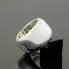 Solid Heavy Chunky Mens Band Ring 925 Silver Dome Ring Simple Wide Band All Size