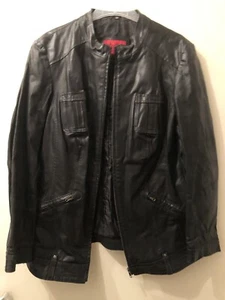 Damen-Lederjacke (Echtleder), Biker, Schwarz, Gr. 40 / 42 (it 46) - Bild 1 von 3