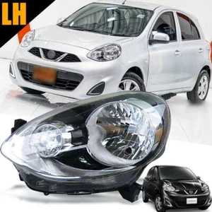 Head Light Lamp LH Left Clear Fit Nissan March Micra K13 Hatchback 2014-2018 - Picture 1 of 7