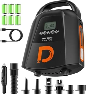 Rechargeable Sup Pump 9000mAh, 20PSI Electric Portable Paddle Orange-Black - Picture 1 of 14