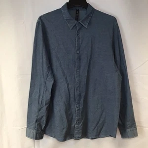 Lululemon Men's Size XL Denim Blue Commission Long Sleeve Button Down Shirt - Picture 1 of 1
