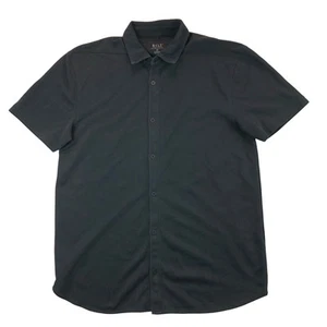 BYLT Bayside Oxford Mens XL Black Short Sleeve Button Up Shirt - Picture 1 of 3