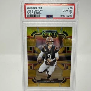 2023 Select GOLD Joe Burrow 08/10 PSA 10 GEM MINT Bengals True Gold #20 - Picture 1 of 8
