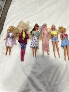 Barbie Dolls Lot Of 6 All Vintage 1966 All With Clothing 1990’s All American  - Picture 1 of 16