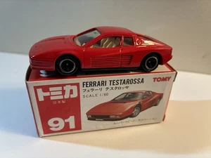 Tomica Tomy Ferrari Testarossa #91 Red with Box Made In Japan - Picture 1 of 7