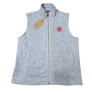 Weatherproof Vintage Gray Heather Fleece Vest Grateful Dead BRB Skull S - Picture 1 of 9