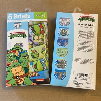 12 pairs Boys size 2T / 3T Teenage Mutant Ninja Turtles Brief Underwear TNMT NEW - Image 1 of 4