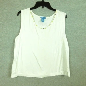 Camisa sin mangas mediana Koret para mujer con cuentas blancas - Imagen 1 de 4