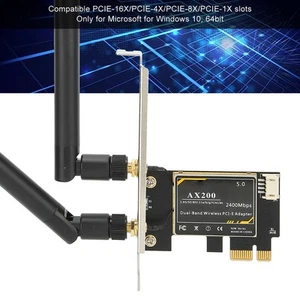 For AX200 5G WiFi Card Dual Band BT 5.1 PCIE Wireless Card With Antenna FY - Afbeelding 1 van 23