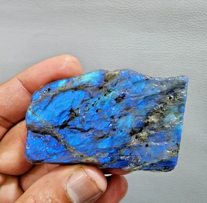 Blue Fire Labradorite Crystal Rough Gemstone Raw Labradorite Gemstone 306 Crt - Picture 1 of 11