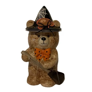 Creepy Critters Halloween Pumpkin Witch Teddy Bear Cookie Jar 11” Viral NEW - Picture 1 of 6