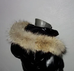 Pelliccia di coyote cappuccio colletto collo di pelliccia coyote 60 cm vera pelliccia collo per giacca parka - Foto 1 di 5