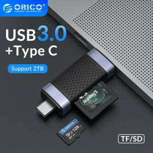 ORICO Type C USB3.0/USB2.0 Card Reader Memory Portable Smart Card Reader for PC - Picture 1 of 9