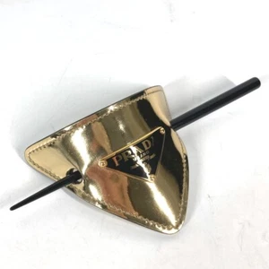PRADA 1IF004 hair accessory triangle logo Hairpins Hair Picks hairpin Unused - Picture 1 of 7