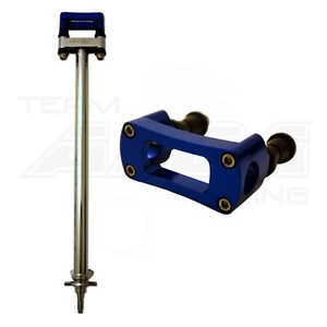 TRX 450R   Steering Stem  +1"  Chromoly Chromed 7/8 Bar Clamp  Blue  703 - Picture 1 of 4