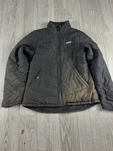 Patagonia Youth Reversible Black Jacket Insulated puffer faded fleece is clean - Picture 1 of 11