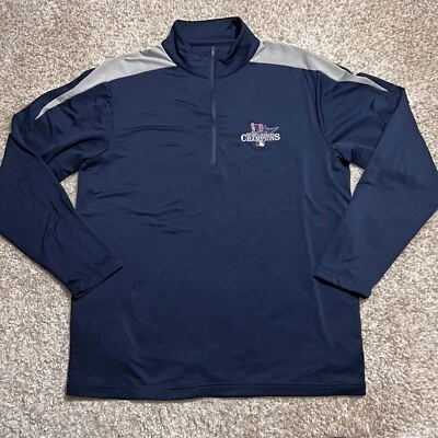 Boston Red Sox Sweater Men Large Blue 1/4 Zip Pullover 2018 World Series Champs - Image 1 of 4
